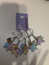 NEW CLAIRE'S BEST FRIENDS UNICORN KEYCHAINS SET OF 5 picture