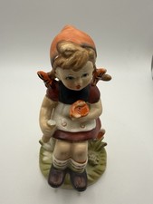 Vintage Erich Stauffer Arnart 55/1537 Girl Figurine Porcelain Hummel Style picture