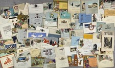 Vintage Holiday Cardstock Ephemera Postcard Style Cards LRG Lot Scrapbooking picture