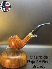 Vintage Mastro De Paja 3A Bent Brandy Tobacco Pipe picture