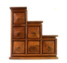 Vintage Beautiful Handmade Wooden Decorative Dry Fruit Trinket Box. i71-432 picture