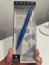 NEW Cross Dual-Function Metallic METAL BLUE Ballpoint Pen with Stylus AT0652S-6 picture