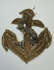 Antique 1890s NY Naval Militia Bullion Fouled Anchor Patch National Guard picture
