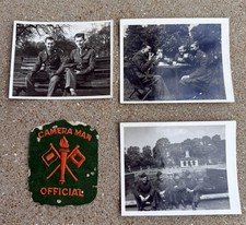 Rare Original WW2 official cameraman patch & Pictures picture
