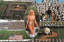 Postcard Purdue University Boilermakers Twirler Marching Band Football Stadium picture