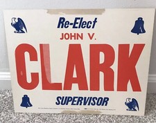 1950s vtg election Sign POSTER Tonawanda Buffalo politics Supervisor 40s 50s picture