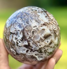 Big Sphalerite Sphere W/sugary Druzy 98mm /2.1 lbs Comes w/moon Stand picture