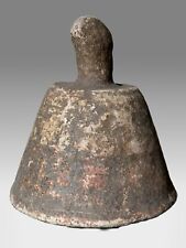 Ancient Mayan Pottery Bell Shaped Lid 5” tall x 4.5” Wide picture