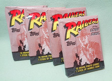 Raiders of the Lost Ark Indiana Jones Wax Packs 4 Unopened 1981 Topps picture