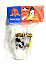 RARE VTG 1997 Looney Tunes Sylvester & Tweety Juice Glass NIP Daffy Duck Header picture