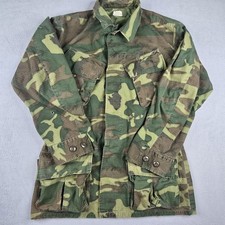 Vintage 1968 Vietnam War ERDL Camo Jungle Jacket Small Regular Slant Poplin picture