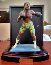 Smokin' Joe Frazier Boxing Hand Painted Resin Figurine on Display Base 3D picture