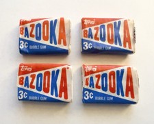 Vintage Topps Bazooka 3¢ Bubble Gum - Circa 1988 4 Pieces picture