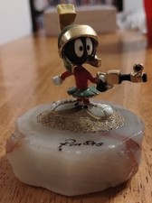 Ron Lee Signed 1998 Marvin The Martian Figurine Sculpture Onyx Base 1639/2500 picture