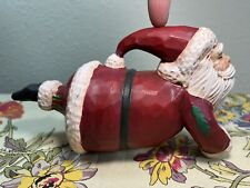 Vtg Christmas Santa Figurine Folkart Hand Craft J Tweedy  Colorado Artisan picture