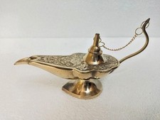 Aladdin Aladin Genie Oil Brass Amazing Lamp 100% Authentic Vintage New picture