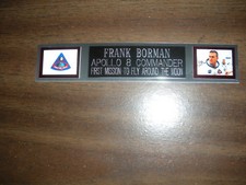 FRANK BORMAN (ASTRONAUT) ENGRAVED NAMEPLATE FOR PHOTO/DISPLAY picture
