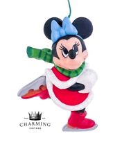 Vintage Grolier Minnie Mouse Ice Skatting Disney Magic Christmas Ornament picture