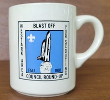 1981 Vintage Westark Boy Scouts Fall Council Round Up Coffee Cup picture