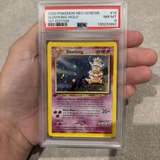 2000 Pokemon Slowking 14/111 Neo Genesis 1st Edition Holo PSA 8 picture