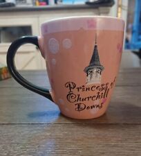 Horse Racing Coffee Mug Princess Of Churchill Downs Mug Pink Womens Rare picture