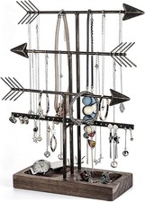 Arrow Jewelry Organizer Stand 4-Tier Black Jewelry Stand picture