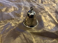 Vtg Warwick W. Bell Co. Silverplate 1988 Wind Up Musical Christmas Bell Ornament picture
