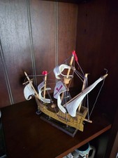 Wooden sailing ship 10x10x2 picture