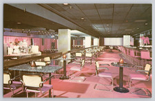 Grossinger’s Pink Elephant Lounge Postcard Rock Hill NY Mid Century Modern Bar picture