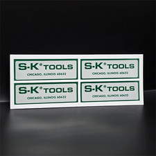 SK Tools Vintage Style DECALS, 2.25 Inch Vinyl STICKERS x 4 picture