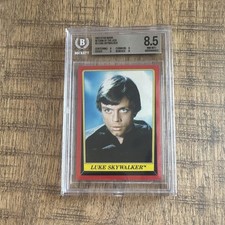 Topps 1983 Star Wars Return of the Jedi Luke Skywalker #2 Graded Beckett 8.5 picture