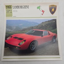 1966 1972 Lamborghini Miura Sport Classic Cars Collectors Club Card 90s VTG picture