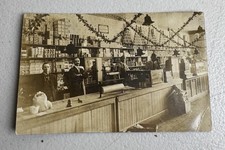 VTG Real Photo People in General Store Grocery Business Occupational Postcard picture
