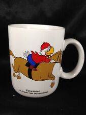 Vintage 1984 Olympics Sam the Eagle Equestrian 3-7/8” Coffee Mug Papel picture