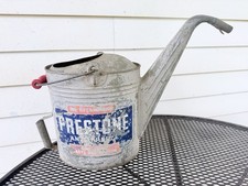 Vintage 1930s-40s Large Metal Prestone Anti- Freeze Can with Spout picture