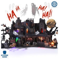 Pop Up Halloween Card 20.8 Inch Musical Light Up Sound Spooky Castle Haunted picture
