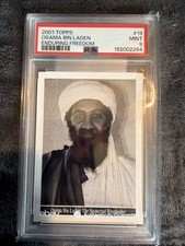 2001 TOPPS ENDURING FREEDOM #19 OSAMA BIN LADEN PSA 9 picture