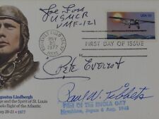 Famous WW2 and US test Pilots - 2 different autographed FDC's  10 signatures picture
