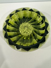 Mid Century Modern MCM Green Glass Ashtray picture