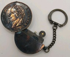 Cigarette Lighter Slide Out Round Napoleon III 1870 coin reproduction 1.5