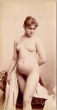 nn French albumen photo full nude woman Victorian beauty original early c1890s picture
