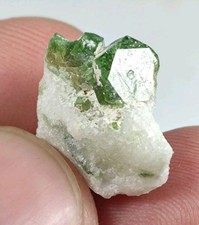 Uvite Tourmaline crystals on matrix small specimen from pak.