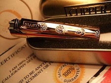24Ct Gold Plated Rose Floral Metal Clipper Cigarette Lighter Refillable Gift Box picture