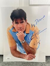 Charlie Sheen signed JSA COA 8x10 Ferris Bueller major league psa bas picture