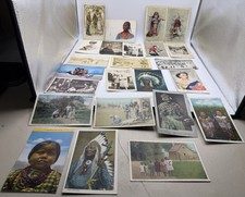 A Lot Of 24 Antique & Vintage People used An Unused Postcards picture