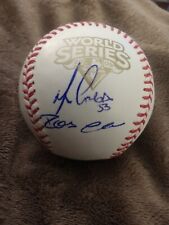 ROBINSON CANO+MELKY SIGNED OFFICIAL 2009 YANKEES WS BASEBALL COA+PROOF RARE WOW picture