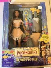 Disney Pocahontas Braided Beauty Doll Meeko Toy Figure, Vintage 1995 picture