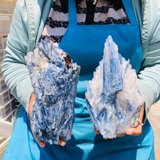 2pcs 6LB Natural beautiful Blue KYANITE with Quartz Crystal Specimen Rough picture