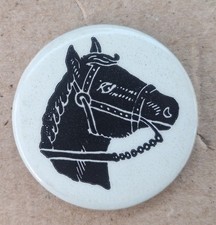 Horse Head equestrian Round Metal Pinback Button Collectible Pin Back Design picture