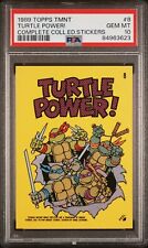 1989 Topps TMNT Stickers #8 Turtle Power PSA 10 picture